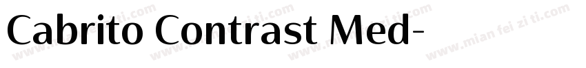 Cabrito Contrast Med字体转换